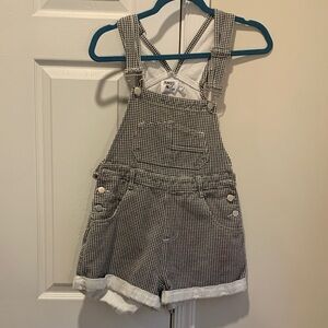 Princess Polly Kids Monochrome Check Overalls